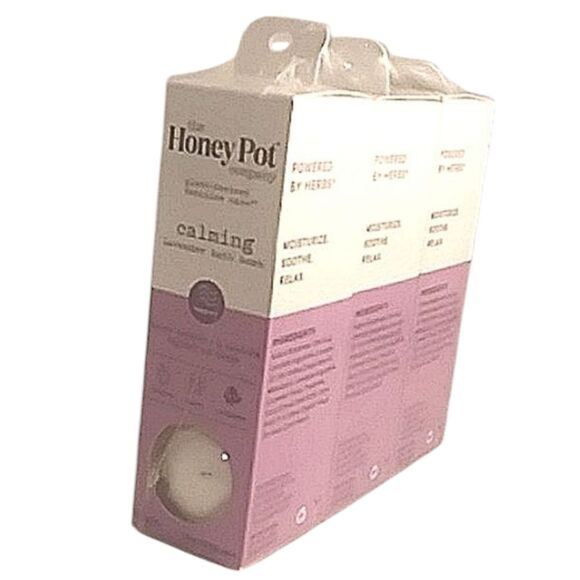 The Honey Pot Calming Lavender Bath Bombs pH Balanced Natural Healthy 9 Count - Picture 1 of 12